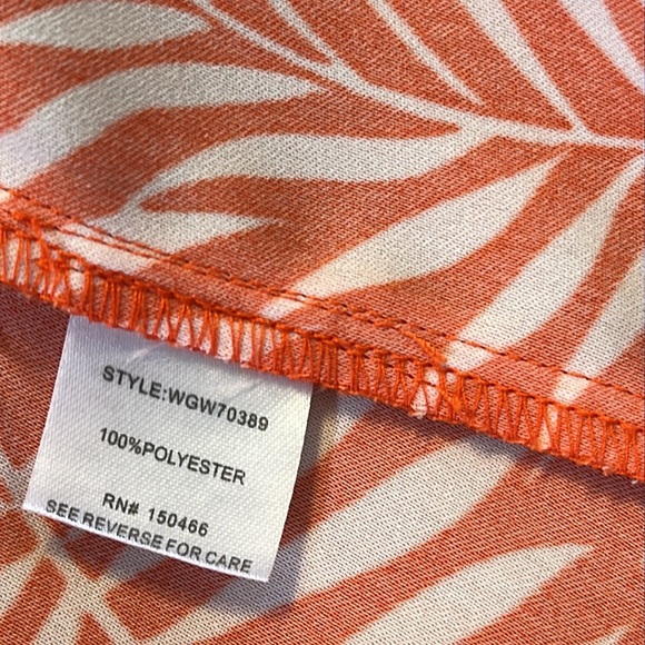 41 Hawthorn Orange and White Leaf Print Dress - Picture 8 of 9